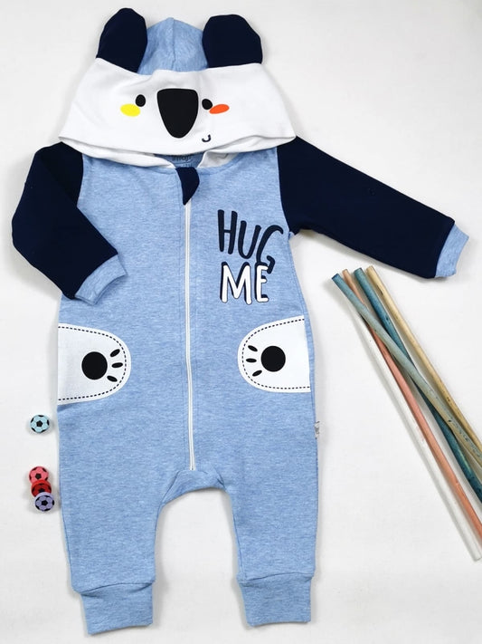 Overall Imaj Time "Koala" mit Kapuze blau