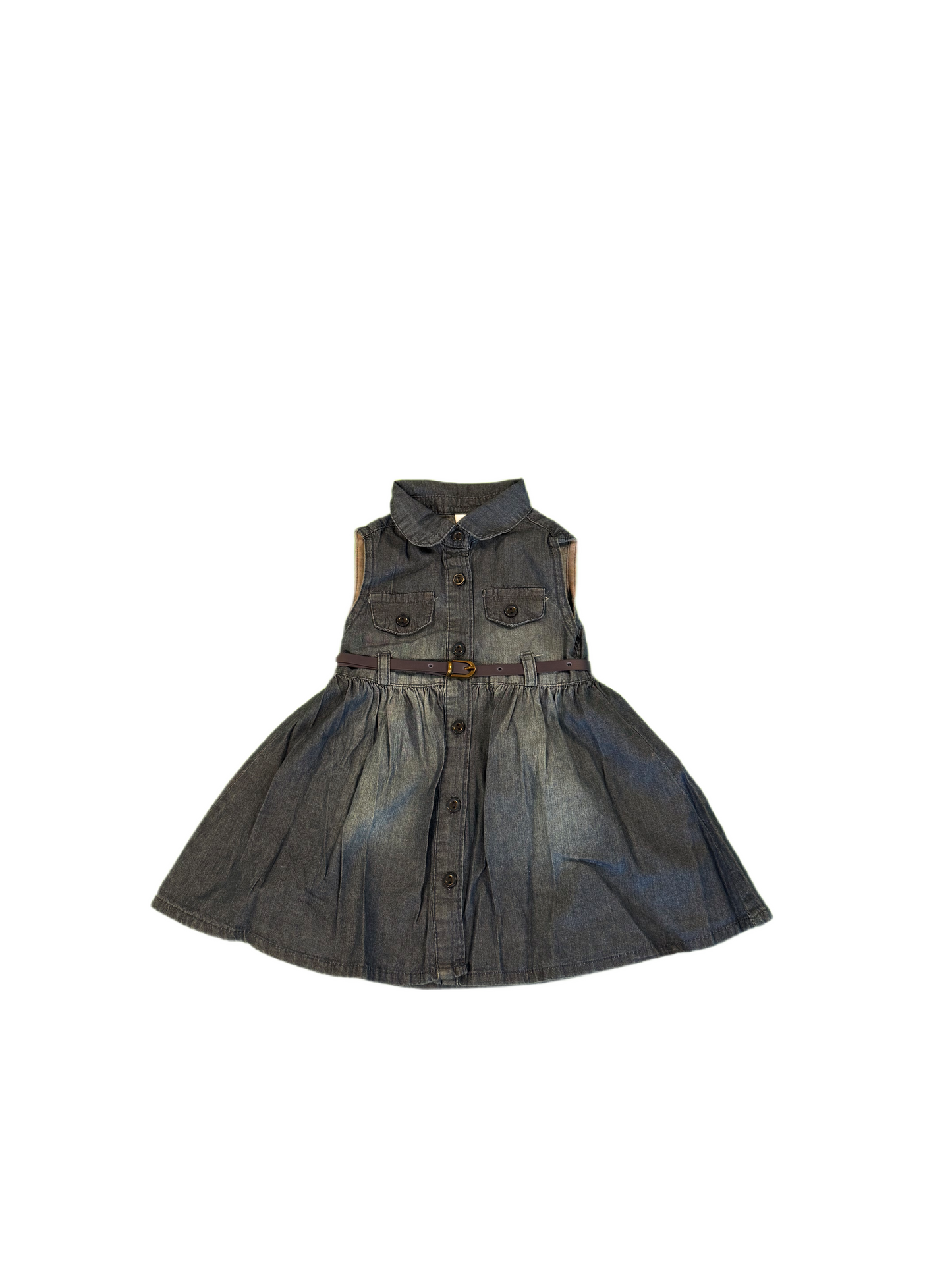 Kleid Civil Kids "Classic Jeans" mit Gürtel ärmellos blau Jeansoptik