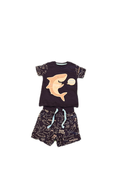 Set Civil Kids "Shark Time" 2-teilig kurzarm blau