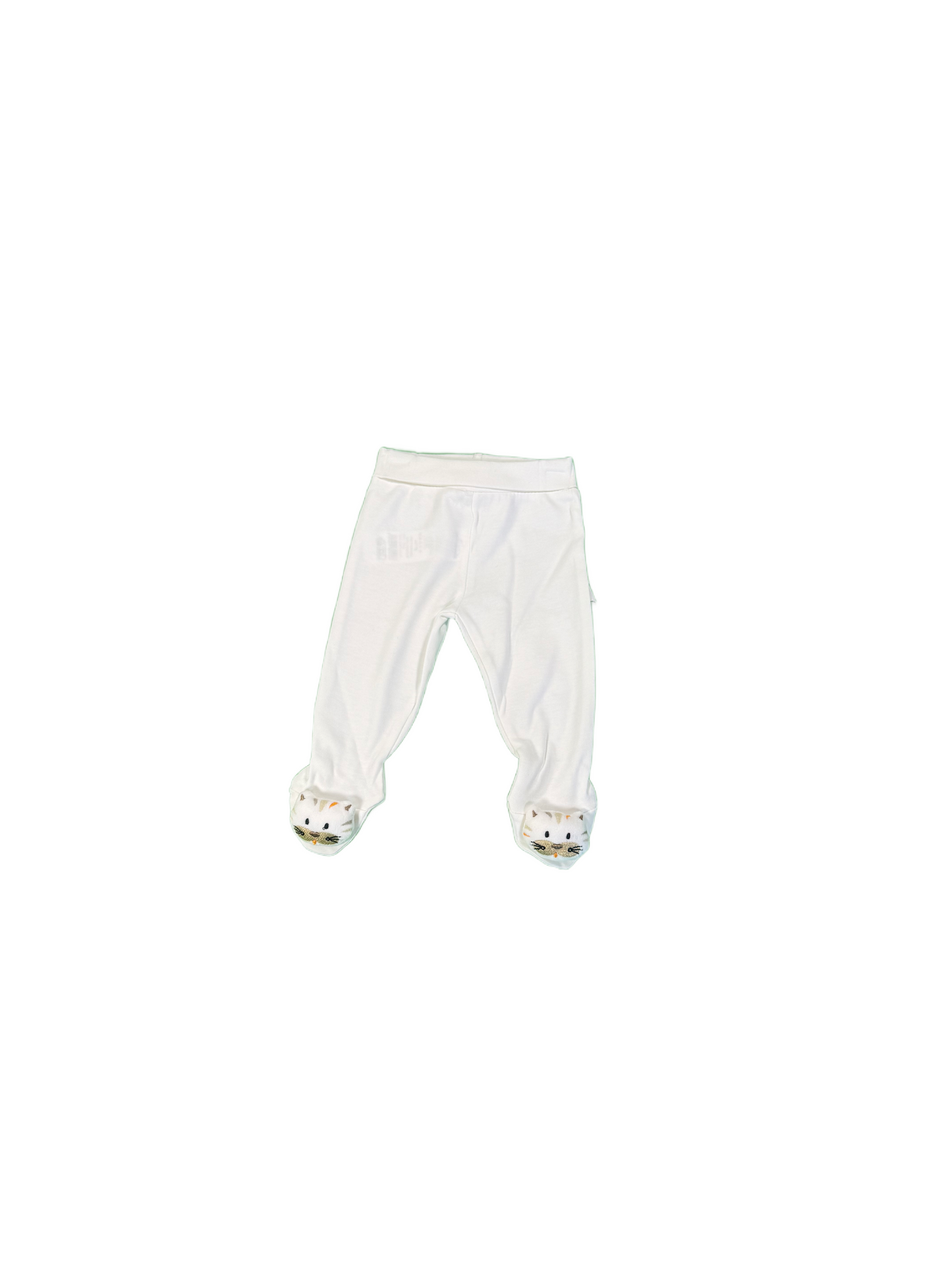 Hose Minidamla "Minicat Noisy" weiss uni mit Spielesocke
