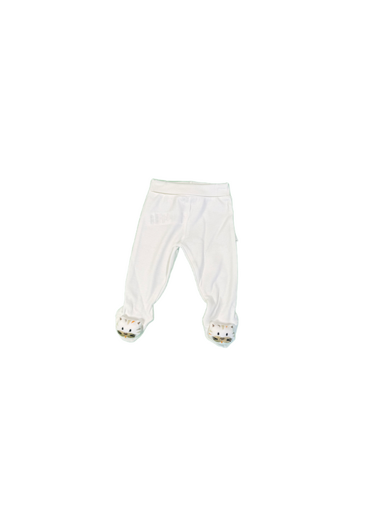 Hose Minidamla "Minicat Noisy" weiss uni mit Spielesocke