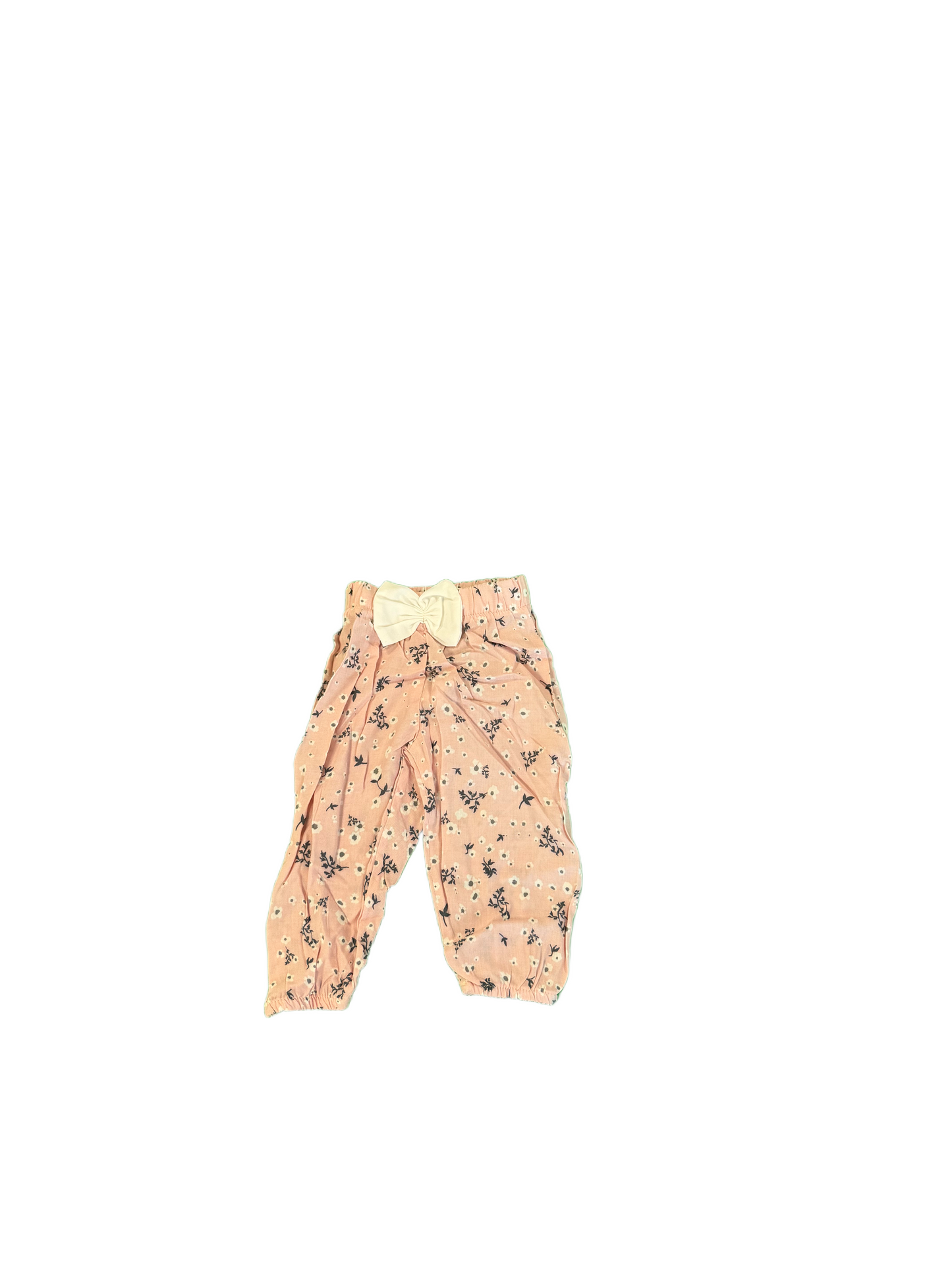 Hose Sommer Civil Kids "Flower" mit Schleife puder rosa lang luftig
