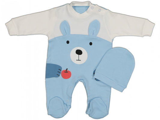 Overall Set Ersin Baby "Apple Bear" 2-teilig blau