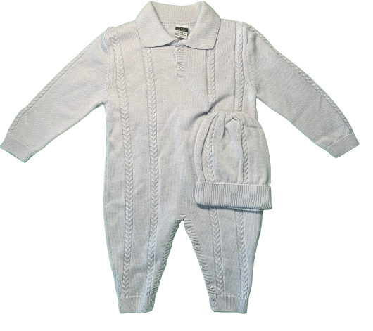Overall Set Caramell "Winterzeit " blau 2-teilig