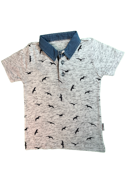 Shirt Polo "Adler" grau