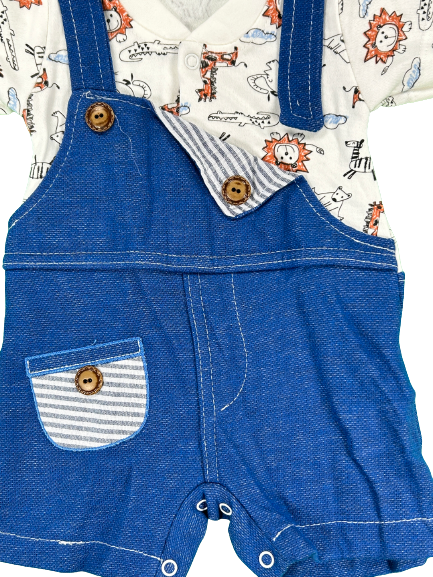 Overall MC Elci Wild Life Blau